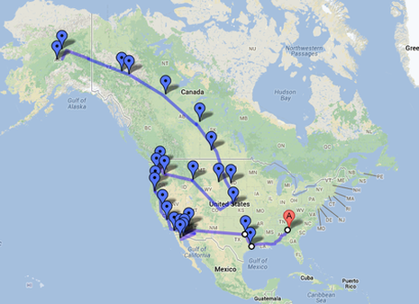 route chris mccandless journey map